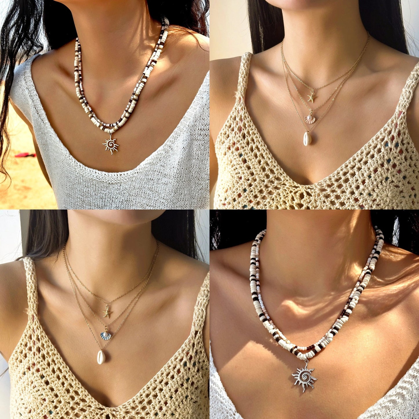 European And American Necklace Beach Style Starfish Shell Pendant